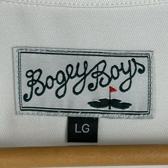 Bogey Boys Grit Button Up Rayon Stretch Shirt Men Large Beige Golf Macklemore - Picture 5 of 9